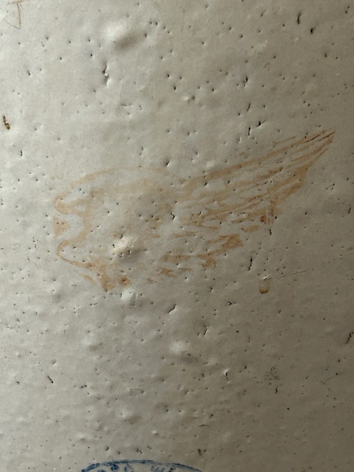 Vaso de gres Primitive Red Wing #10 antiguo 10 gal. Con 1 mango de paca LEER Foto 3 de 4