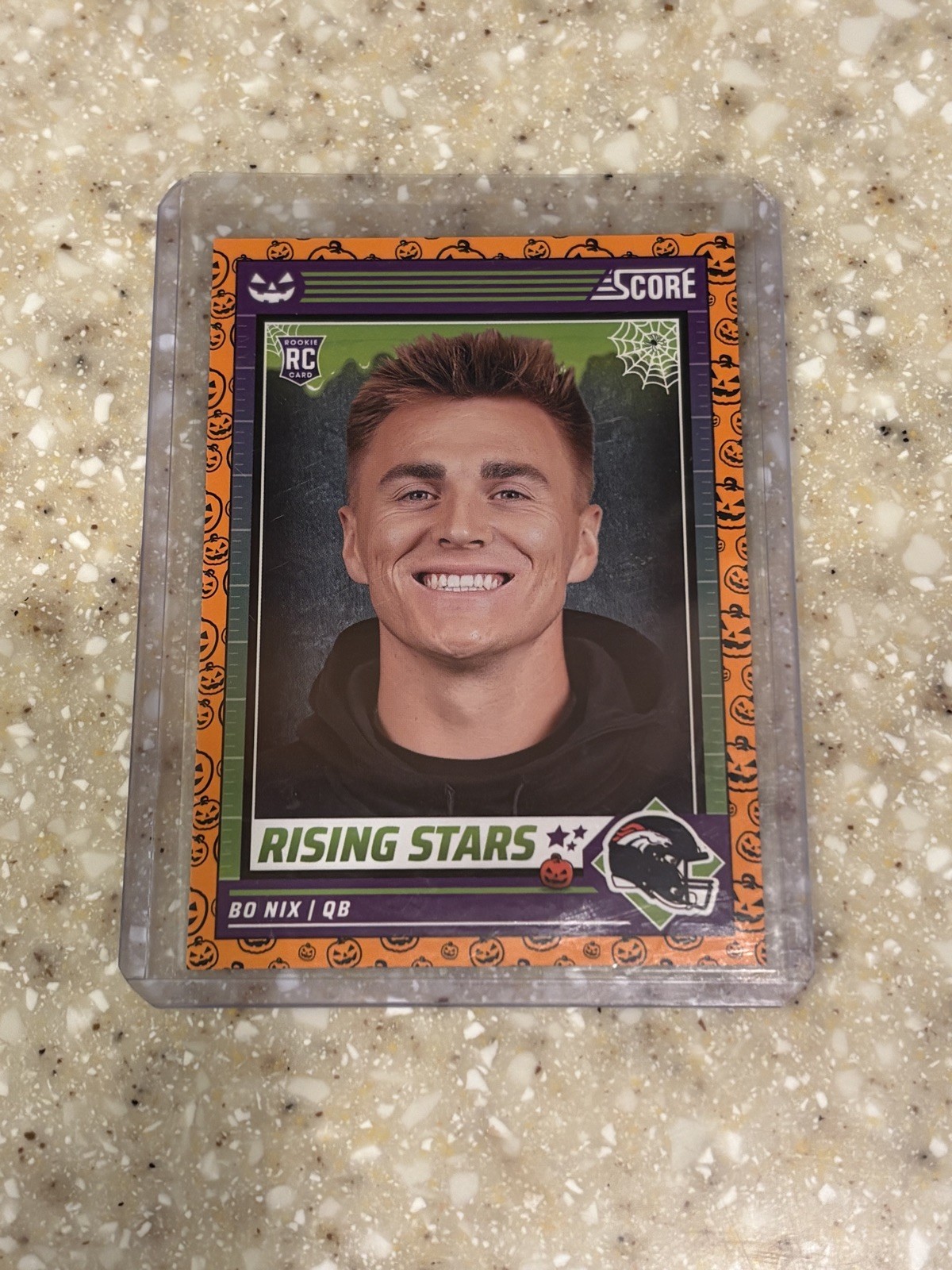 2024 Score A Treat Bo Nix Rookie Halloween Denver Broncos Card RC Pumpkin #4