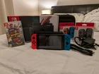 Nintendo Switch 2017 Console With Extra Joy Cons, Game, SD Card And Travel Bag