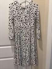 Loft Leopard Print Midi Shirt Dress OP