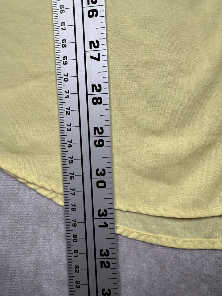 VTG Malco Mode Men 17 35 Yellow Western Pearl Snap Sunflower Yoke Made USA - Image 4 of 4