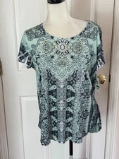 Style & Co. Women's Stud Cap Sleeve Top - SIZE: LARGE - READ BELOW