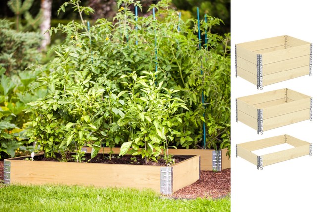 Bigdean 3x Holz Hochbeet Pflanzbeet 120x80x20cm 689952 Gunstig Kaufen Ebay