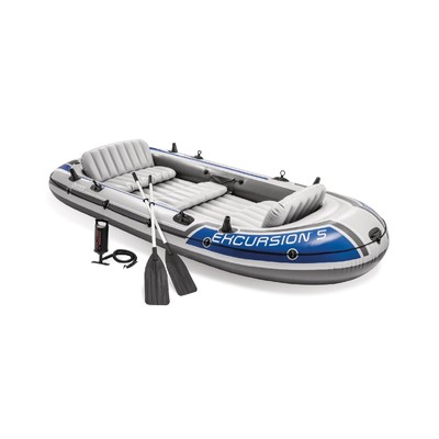 INTEX Excursion Inflatable Boat Series: includes Deluxe 54in Boat Oars and Hi...