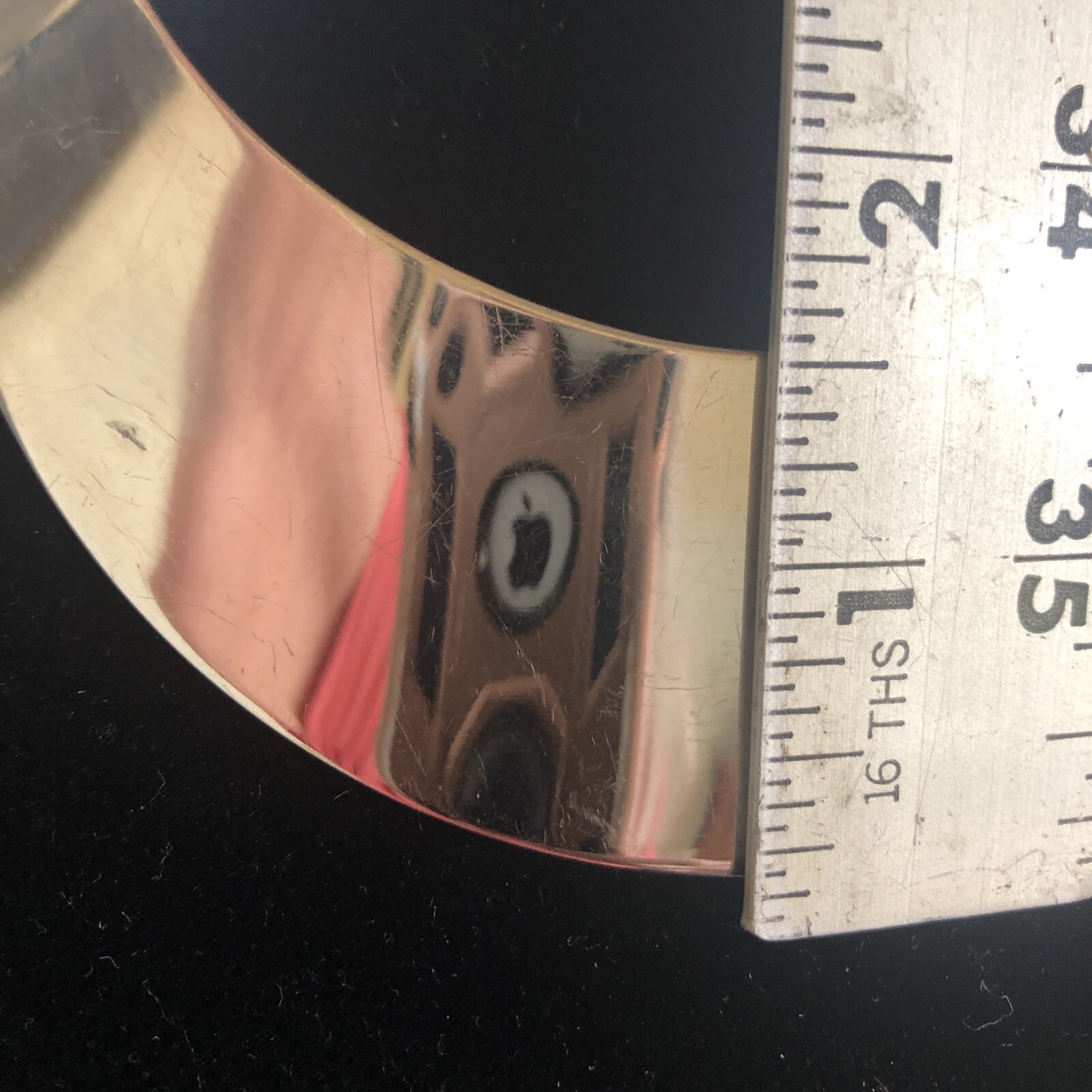 Wide Tapered Silvertone Collar Necklace 