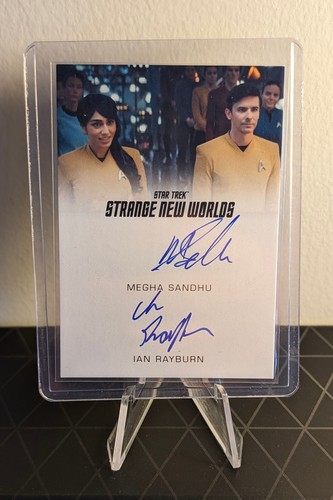Star Trek Strange New Worlds S1 Megha Sandhu Ian Rayburn Dual Autograph ...