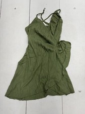 Shein Green Sleeveless Wrap Belted Dress Womens Size Small