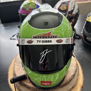 TY GIBBS Autographed INTERSTATE BATTERIES FULL SIZE HELMET COA