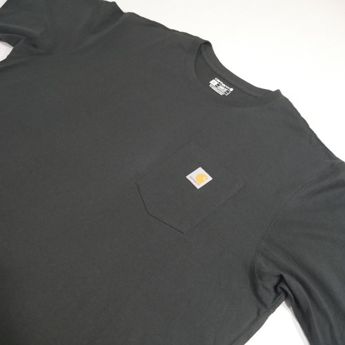 Carhartt T Shirt K87-BLK Loose Fit Heavyweight Short Sleeve Pocket 2XL Black - Picture 10 of 15
