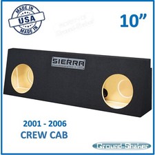 GMC Sierra Crew Cab 2001-2006 10" Dual Sealed Sub Box Subwoofer Enclosure