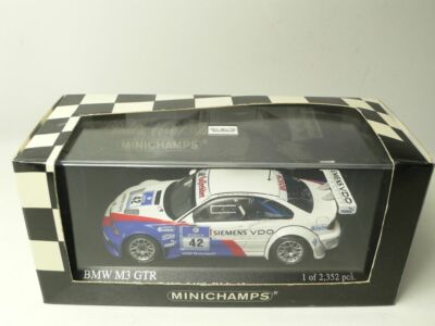 【美品】MINICHAMPS 1/43  M3GTR , Z3 , Z8 BMW M3 GTR #42 ADAC 24 Hours 2004 D & J Muller Stuck Lamy 1/43