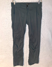 Prana Pants Womens 8 Military Green Roll Up Hiking Stretch Outdoors Lightweight