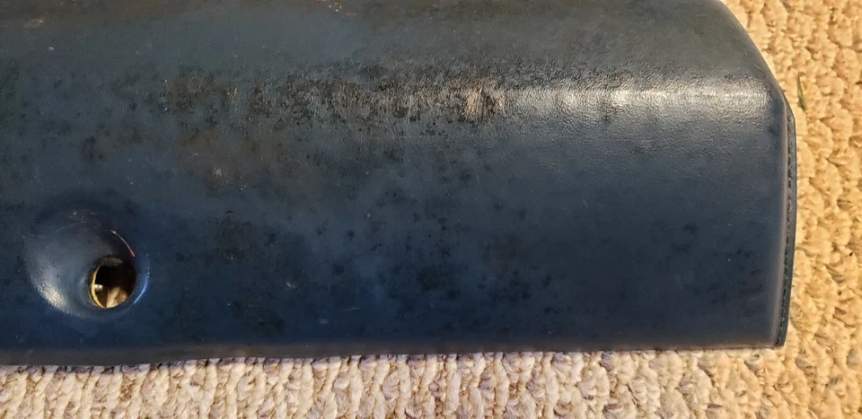 1968 69  DODGE CORONET PLYMOUTH ROADRUNNER NON RALLYE DASH GLOVE BOX DOOR BLUE  - Image 2 of 4