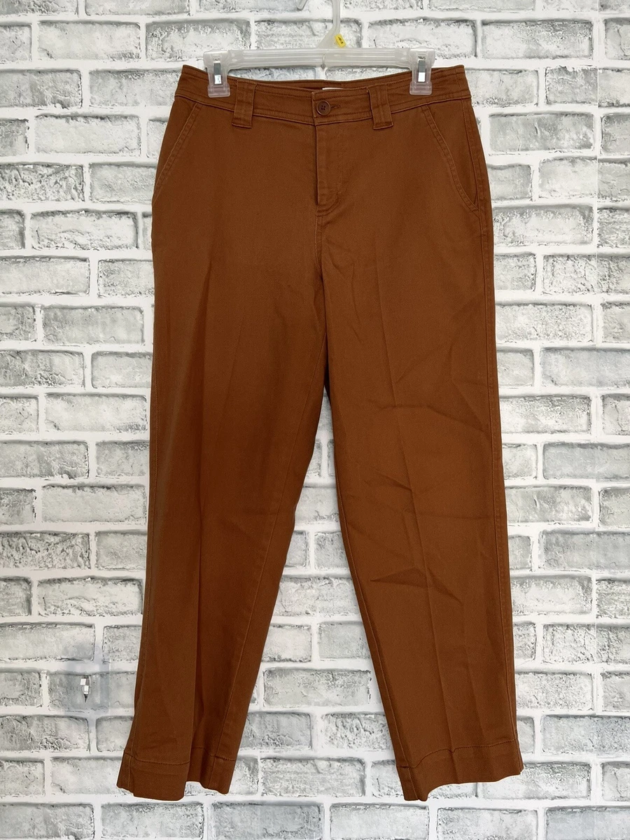 A New Day Pants Women's Size 4 Rust Brown/Orange Stretch Elastizado pants  EUC