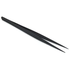Black Professional Premium Fine Tip Tweezers For Jewelry Making and Beading