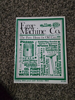 Used Egge Machine Co. The Parts House for Old Cars Catalog 1012
