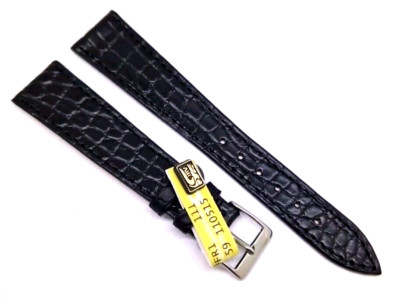 Crocodile strap suitable for Omega, 19/14mm black Deutscher Hersteller / 57