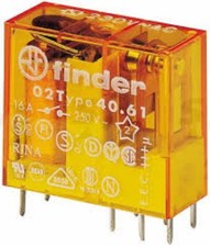 MINI RELE' 1 SCAMBIO 16A CON BOBINA 12V AC FINDER 40.61.8.012.0000