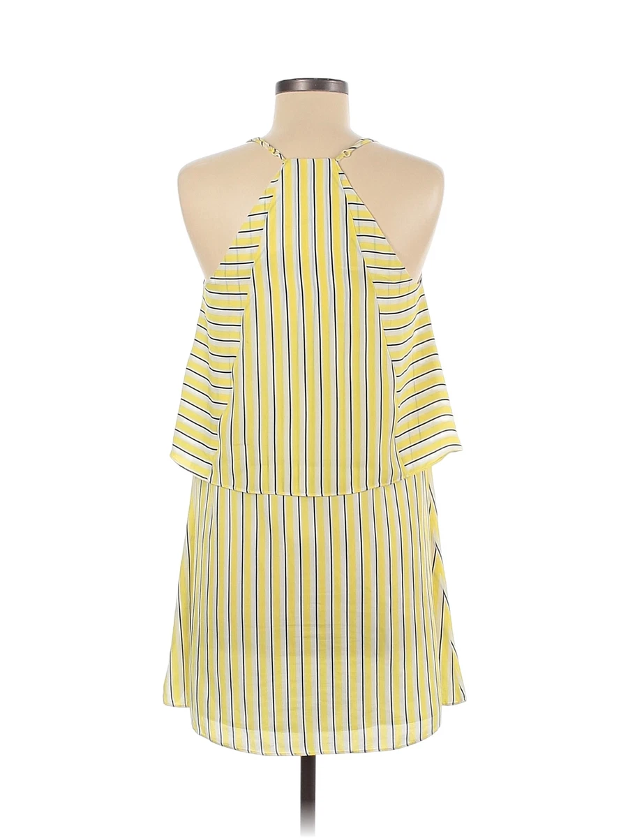 Design Lab Lord Taylor Women Yellow Casual Dress M eBay