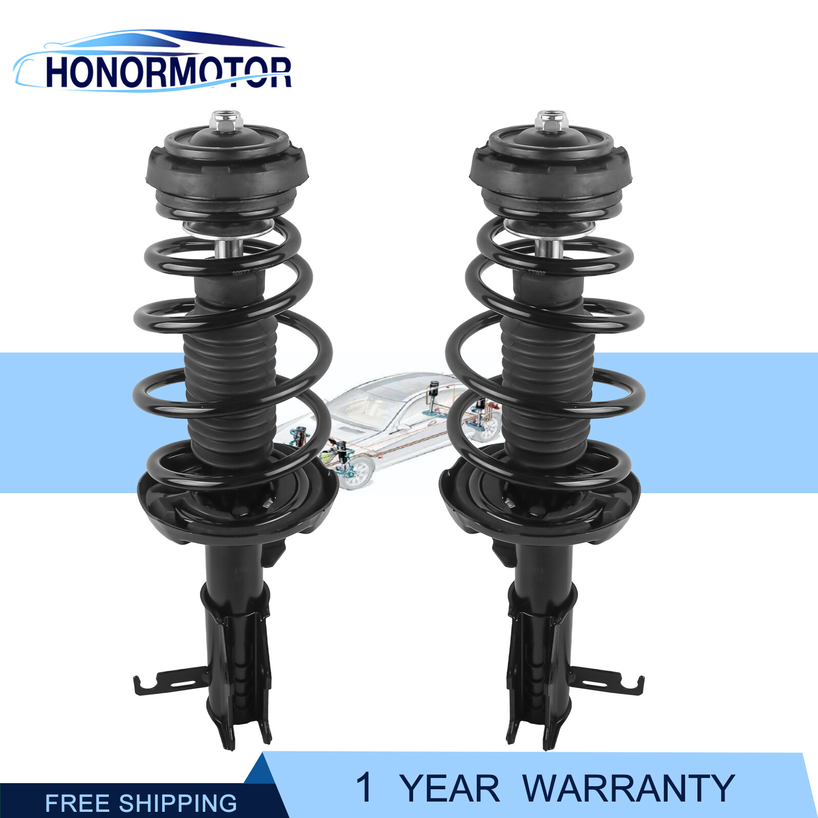 Set 2 Front Complete Shock Struts Absorber Assembly for 2011-2016 Buick ...