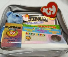 TY BEANIE BABIES Platinum Membership in Zippered Case CLUBBY II BEAR 1999