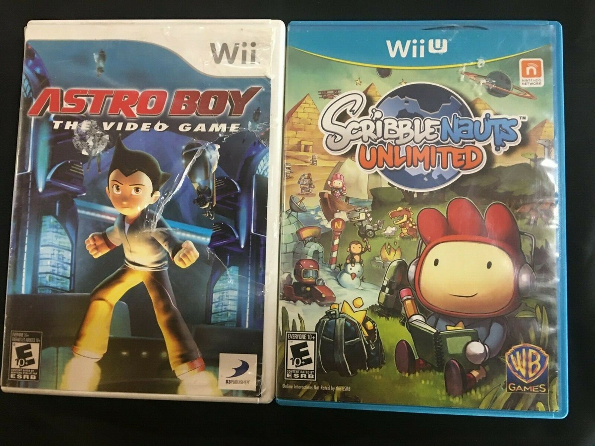 Nintendo Wii Game Bundle Astro Boy Scribblenauts