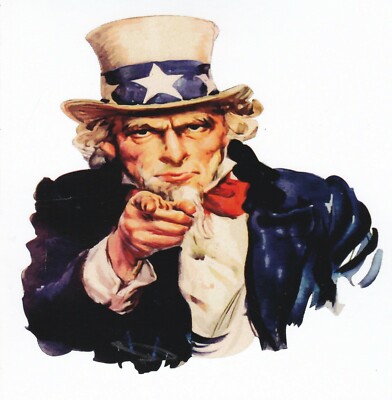 USA - Uncle Sam - Amerikanische Grußkarte. Eine 3D Rose (USA) Karte