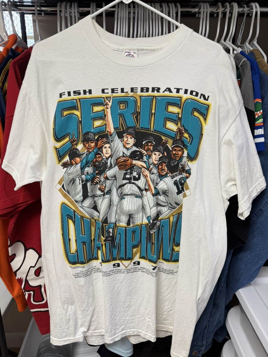Vintage MLB Florida Marlins 1997 World Series Championship Tshirt