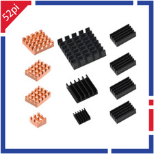 1 Set of Aluminum Copper Heat Sink Black Heatsinks for Orange Pi 5/5B/Plus