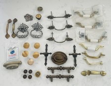 Assorted Lot Of Hardware Drawer Pulls Knobs Brass/Metal