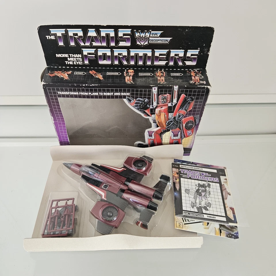 Transformers G1 Thrust NEW Complete W/BOX 1985 Vintage Hasbro Action Figure - Image 2 of 4