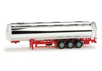 Herpa 076180 | Lebensmittelchromtank-Auflieger | Unbedruckt | 1:87.