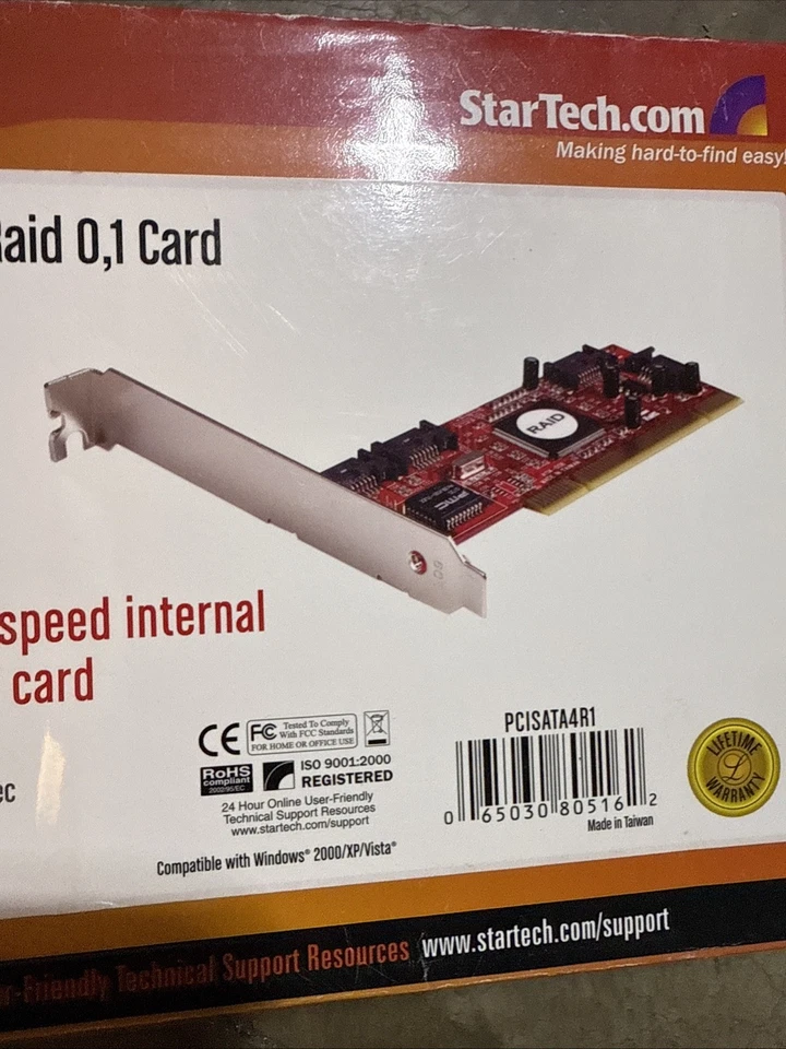 StarTech 4 Port PCI SATA RAID Controller Adapter Card, PCISATA4R1 - Image 3 of 4