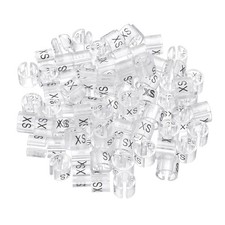 Clothes Hanger Marker XS Size Tag Fit 3mm Rod Transparent, Pack of 150