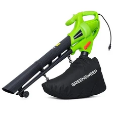 3-in-1 Leaf Blower, Vacuum & Mulcher – 10 Amp Electric Garden Tool with 10 