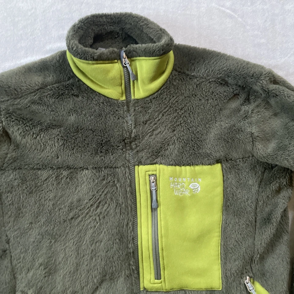 Mountain Hardwear Jacket Mens Med Green Monkey Man High Loft Fleece Gorpcore - Image 4 of 4