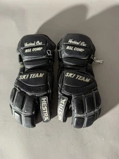 Hestra RSL Comp Vertical Cut Ski Pool Gloves Mens Size 7 Black Goat Leather