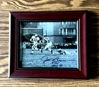 Jim Brown Signed 8x10 B&W Photo Framed to 11x13 (.COA TracerCode Inc.)