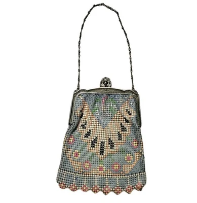 20er Jahre Whiting und Davis Flapper Abendtasche Clutch Metallgeflecht - Bild 1 von 4