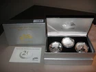 2006 US Mint American Eagle 20th Anniversary 3 Coin Silver Set