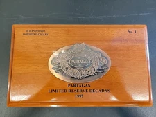Partagas Limited Reserve Decadas 1997 EMPTY Wood Cigar Box.👁 No.1.  No Trays.