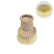 The Original Tampico Vegetable Palm Brush by LOLA - Wood Handle Tampico Bristles