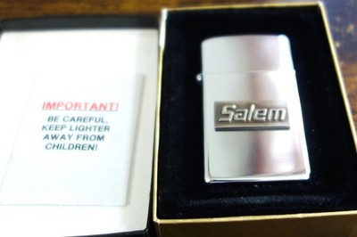 VINTAGE 1991 ZIPPO SALEM FRESH CHOICES SLIM LIGHTER G VII NEW box