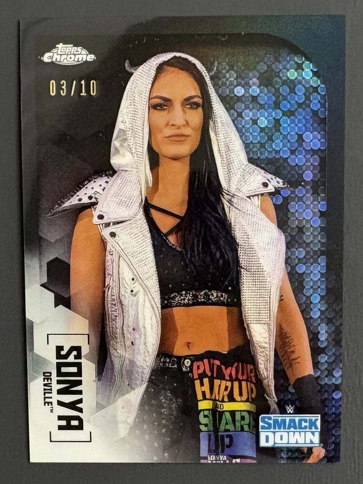 2020 WWE Topps Chrome Sonya Deville Black Refractor/10 - Image 2 of 4