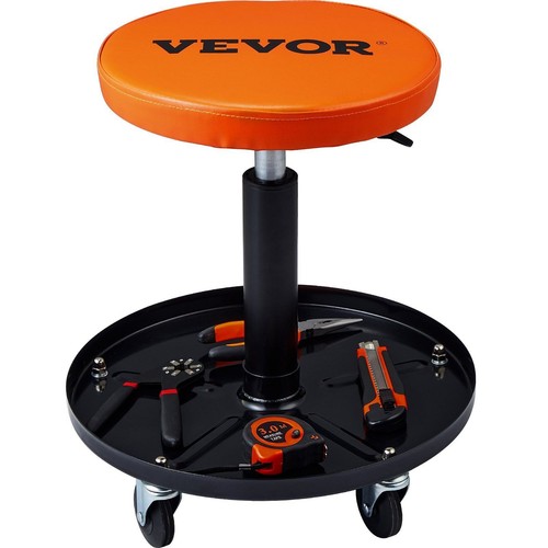 VEVOR Adjustable Mechanics Rolling Creeper Seat Stool Tool Tray for Shop Garage - Picture 1 of 1