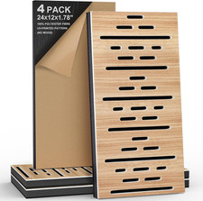 Paquete de 4 paneles de pared acústicos, paneles de espuma insonorizados autoadhesivos para pared, 3D