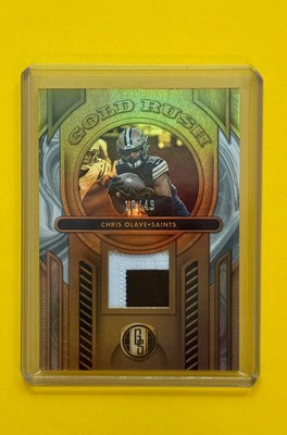 2024 Panini Gold Standard Football: Chris Olave No. GR-COE- Gold Rush (Mem) /49