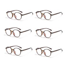 6X New Fashion Round Frame Reading Glasses Anti Blue Light Men Women Readers