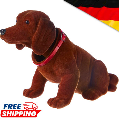 Simba 104329292   Wackel-Kopf Waldi, Wackel-Hund, beflockter Dackel, Auto-Deko