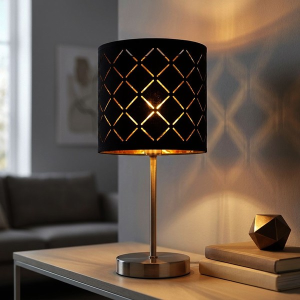 Tischleuchte Tischlampe Led Wohnzimmerlampe Orientalisch Schwarz Gold HöHe 35 Cm-image